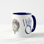 Tasse classique du Magicien d'Oz bleu royal et bla (Devant droit)
