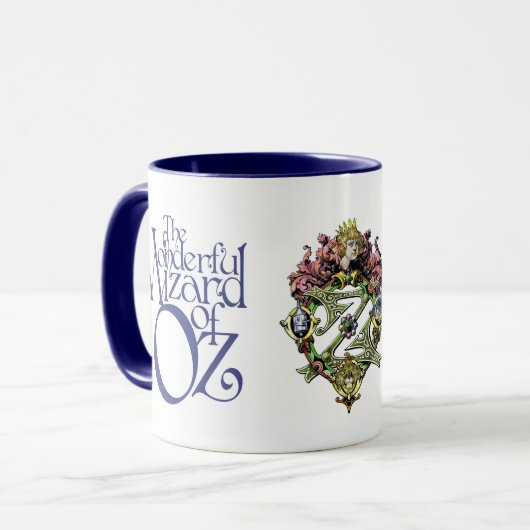 Tasse classique du Magicien d'Oz bleu royal et bla (Devant gauche)
