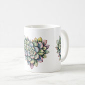 Tasse classique en forme de cœur succulent, 330 ml (Devant droit)
