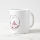 Tasse classique et autocollant de typographie flor (Devant droit)