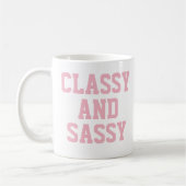 Tasse classique et sassy | Tasse Humour rose (Gauche)