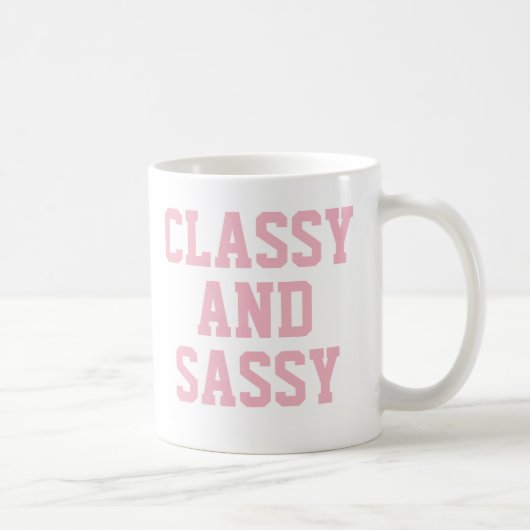 Tasse classique et sassy | Tasse Humour rose (Droite)