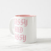 Tasse classique et sassy | Tasse Humour rose (Devant gauche)