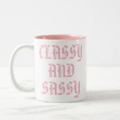 Tasse classique et sassy | Tasse Humour rose (Gauche)