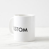 Tasse classique faite sur commande de BLANC de la (Devant gauche)