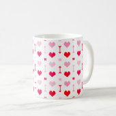 Tasse classique Flèches et Fleurs d'Amour (Devant droit)