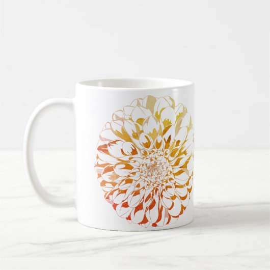 Tasse classique fleur de dahlia (Gauche)