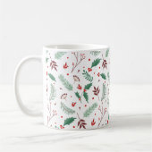 Tasse classique florale du motif | de Noël élégant (Gauche)