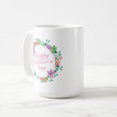 Tasse | classique florale heureuse élégante du (Devant gauche)
