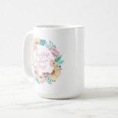 Tasse | classique florale heureuse élégante du (Devant gauche)