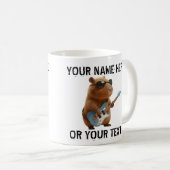 Tasse Classique Graphique Capybara Jouant de la Gu (Devant droit)