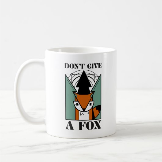 Tasse Classique Graphique Renard Drôle Ne Donnez P (Gauche)