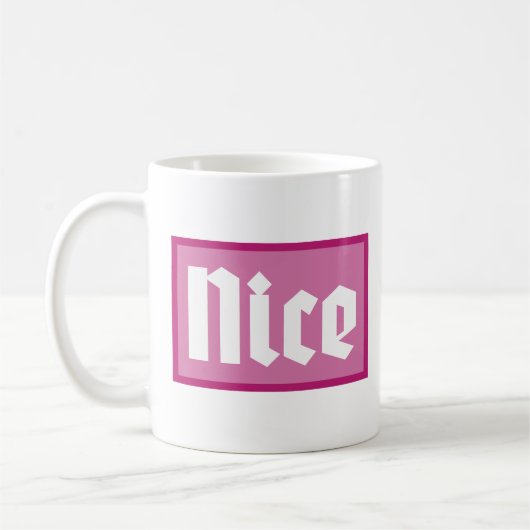 Tasse classique jolie typographie boîte rose (Gauche)