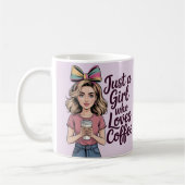 Tasse Classique Juste Une Fille Qui Aime Le Café (Gauche)