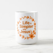 Tasse classique La vie est plus simple avec Jésus (Centre)
