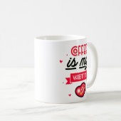 Tasse classique - Le café est mon Valentin (Devant droit)