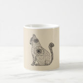 Tasse classique Mandala Chat Blanc 325 ml (Centre)
