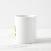 Tasse Classique Marron Nom de Famille et Blason (Centre)