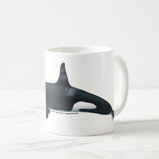 Tasse classique masculine d'épaulard (Devant droit)