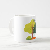 Tasse Classique Minimaliste Arbre Vert Sauge (Devant gauche)