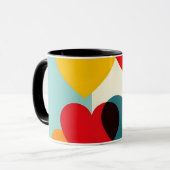 Tasse Classique Motif Cœurs (Devant gauche)