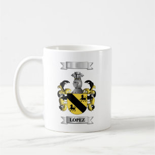 Tasse Classique Nom de Famille Lopez et Blason