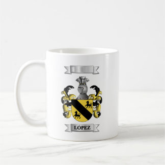 Tasse Classique Nom de Famille Lopez et Blason