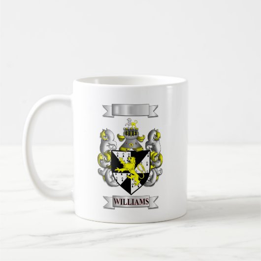 Tasse Classique Nom de Famille Williams et Logo (Gauche)