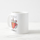Tasse Classique O'Brien Nom de Famille Et Blason (Devant gauche)