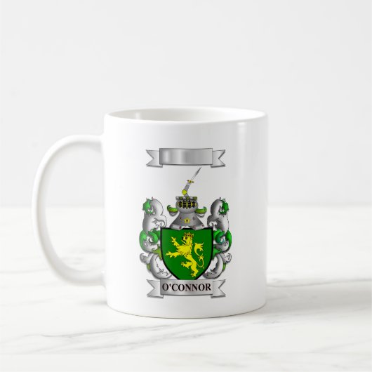 Tasse Classique O'Connor Nom et Blason (Gauche)