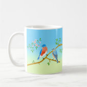 Tasse Classique Oiseaux Bleus (Gauche)