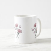 Tasse Classique Papillon Rose Minimaliste (Devant droit)