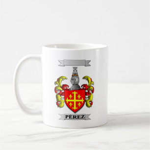 Tasse Classique Pérez Nom de Famille et Blason