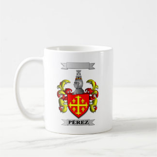 Tasse Classique Pérez Nom de Famille et Blason