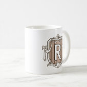Tasse classique personnalisable de l'initiale "R" (Devant droit)
