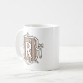 Tasse classique personnalisable de l'initiale "R" (Devant gauche)