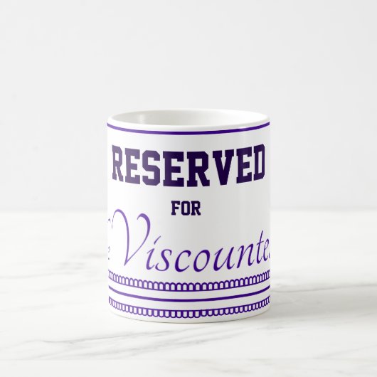 Tasse classique réservée à la vicomtesse, 11 oz (Centre)