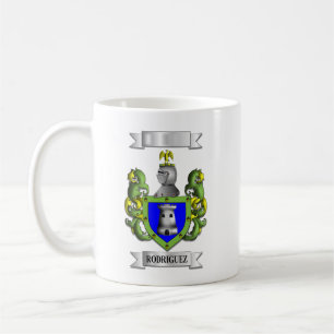 Tasse Classique Rodriguez Nom de Famille Et Blason