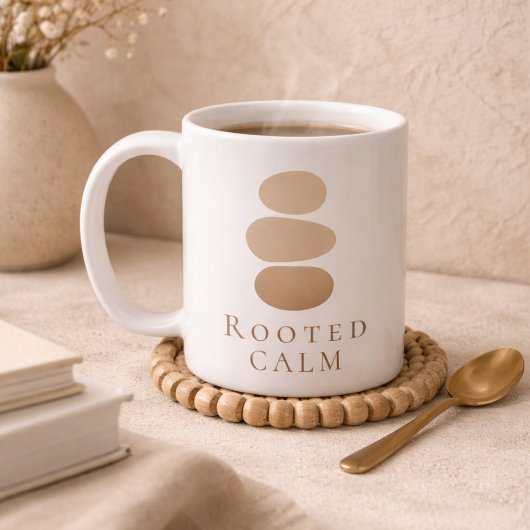 Tasse classique Rooted Calm Pebbles, 11 oz