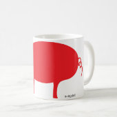 Tasse Cochon Rouge Rouge (Devant droit)