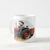 Tasse cochon sur tracteur (Devant gauche)