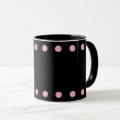 Tasse Cocoa & Coffee Perles (Noir & Rose) (Devant droit)