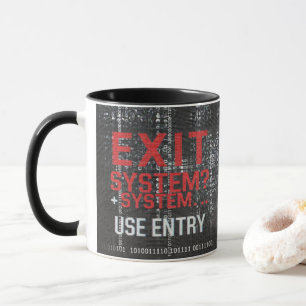 Tasse Code Binaire Système de Sortie Cyberpunk pou