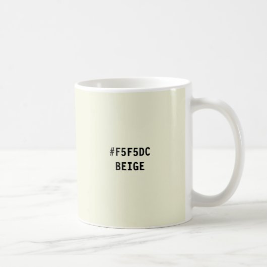 Tasse code hexadécimal couleur beige (Droite)