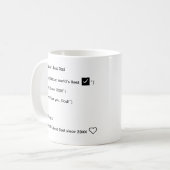 Tasse Code personnalisé Meilleur Papa du Monde – C (Devant gauche)