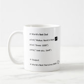 Tasse Code personnalisé Meilleur Papa du Monde – C (Gauche)