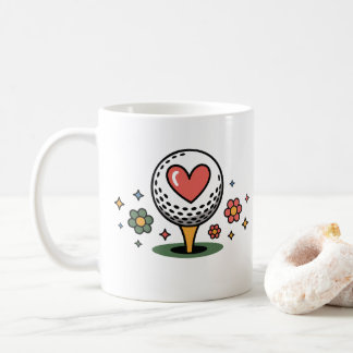 Tasse Cœur Avec Éléments Floraux — Santé & Bien-êt