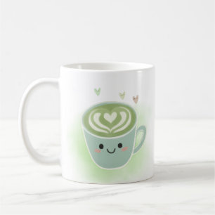 Tasse Cœur de Latte Matcha Sourire