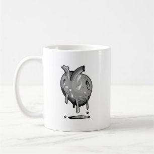 tasse coeur gris