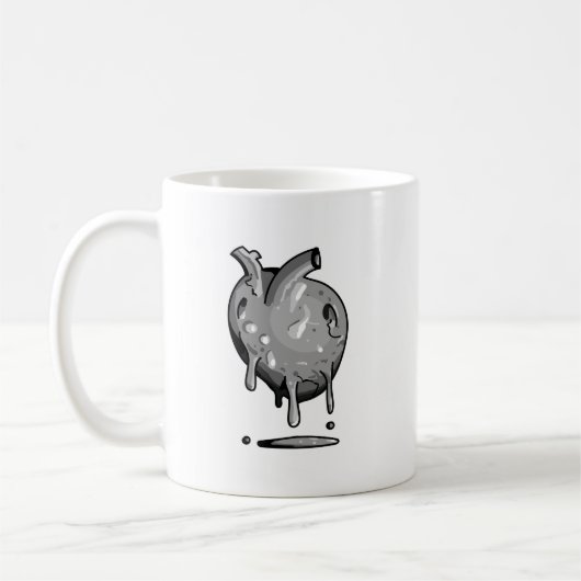 tasse coeur gris (Gauche)
